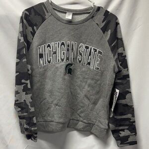 🧣 Gray Camo Michigan State Sweatshirt